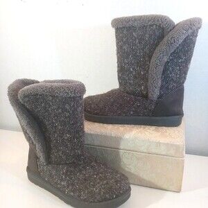 Arizona Swan Faux Fur Lined Fabric Boots 6